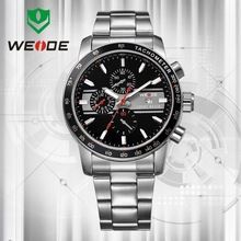 Weide dive quartz men full steel watch relogios brand luxur