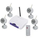 Wireless Audio 4 Camera Kit Sistema de Segurança com control